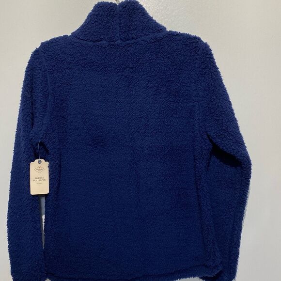 St. John's Bay Women's Navy Blue Sherpa Turtle Neck Pullover Sweater Small NWT - Picture 10 of 11